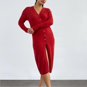 Aritzia Red Midi Dress